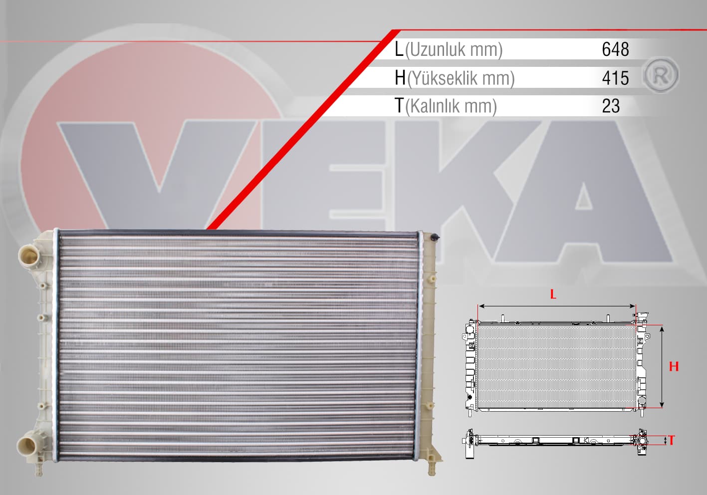SU RADYATORU MEKANIK FIAT DOBLO (119,223) 1.9 D M-T AC + 2001-2010