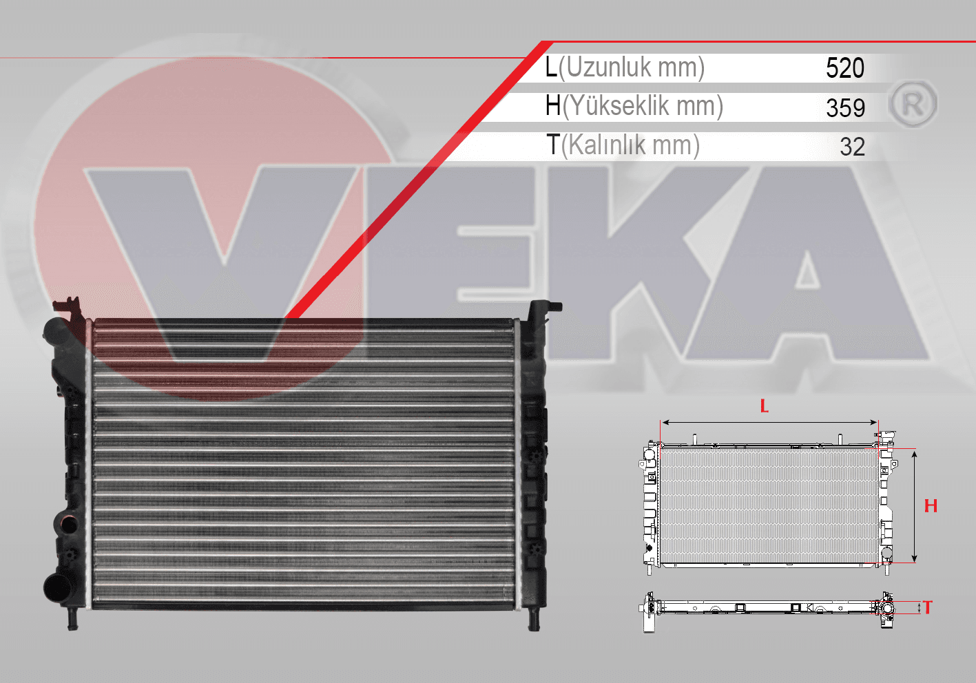 SU RADYATORU MEKANIK (32mm) FIAT PALIO (178BX) (178DX) 1.2i 16v M-T 1996-2005