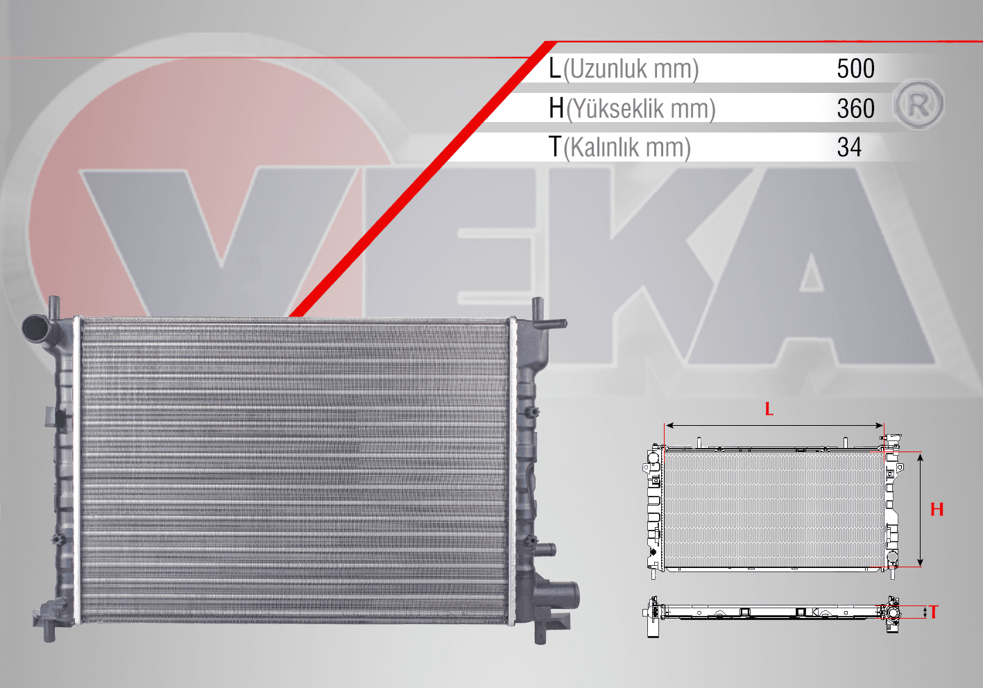 SU RADYATORU MEKANIK FIESTA IV 1.25i-1.4i 16v-1.8 DI M-T 96-02/FIESTA V 1.6i 16v EFI M-T 01-08/MAZ 121(JASM,JBSM)1.25 M-T 96-03