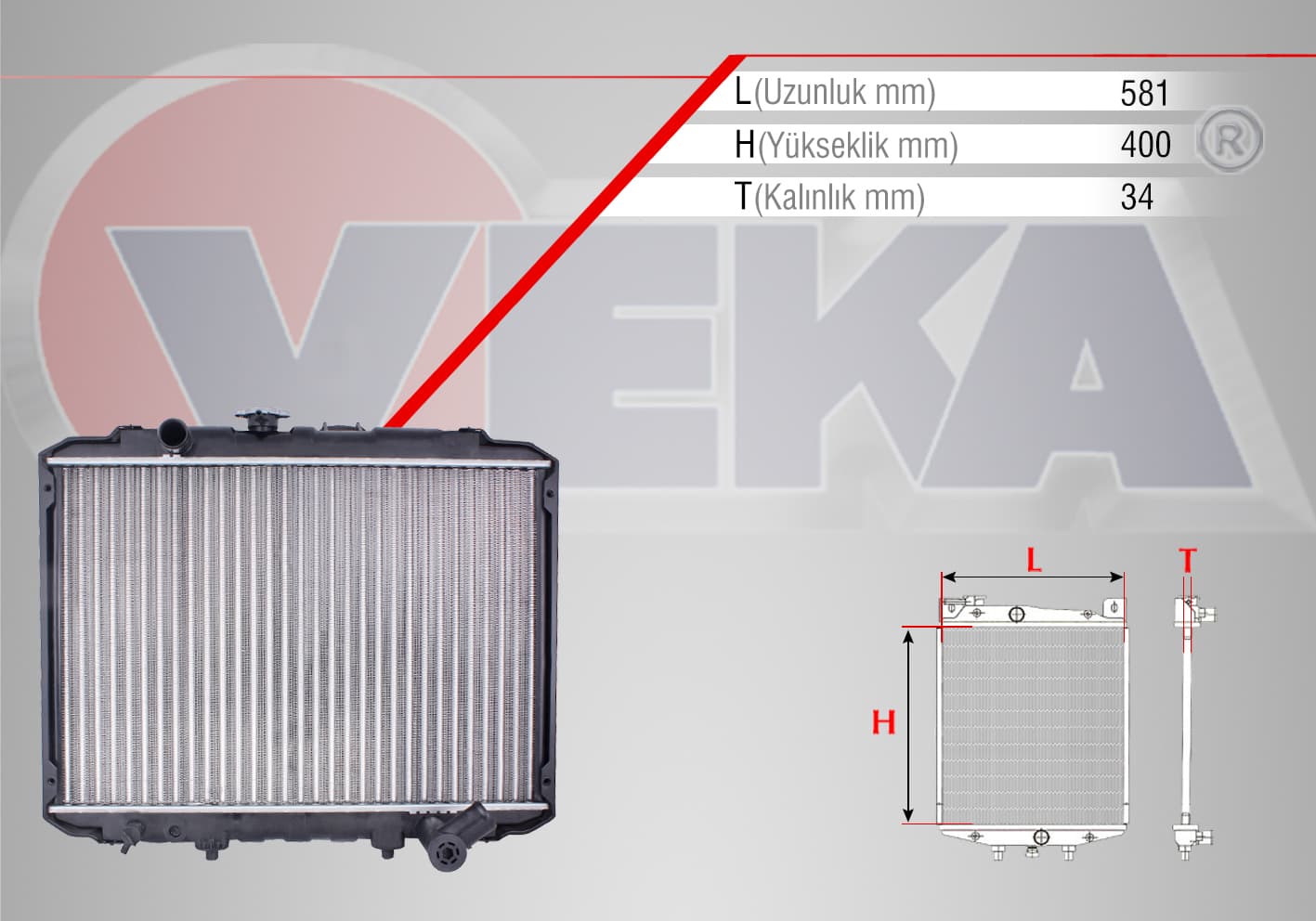 SU RADYATORU MEKANIK HYUNDAI H100(MINIBUS) 2.5 D M-T 1993-2004