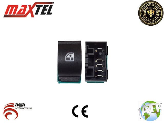 CAM ACMA DUGMESI ON SOL DIS 5 PIN TEKLI YESIL SIYAH KASASIZ DOBLO 2006>