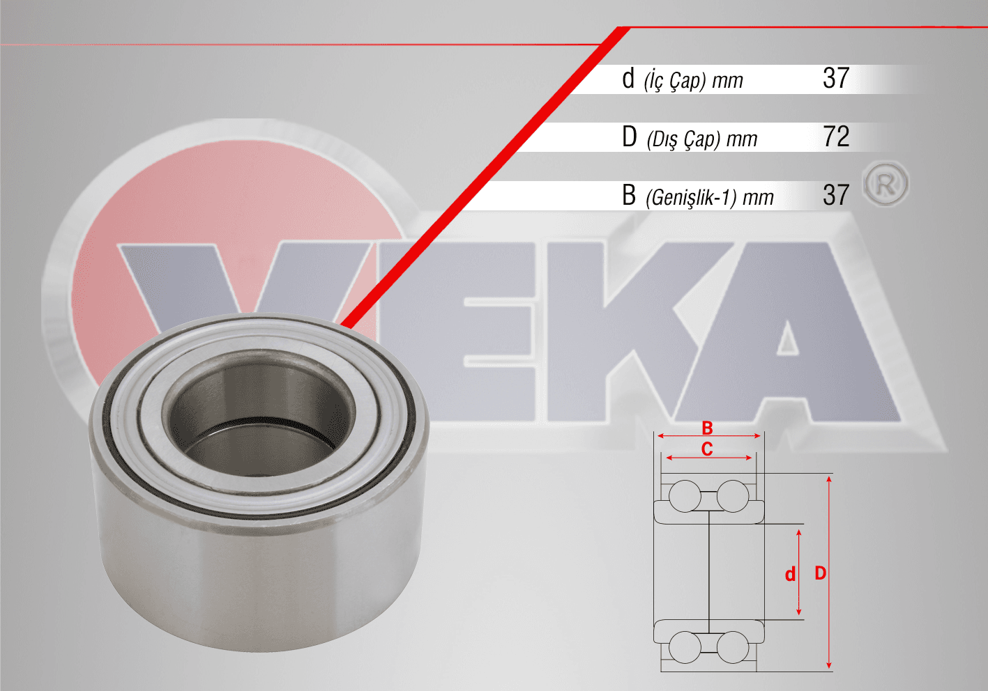 ON TEKERLEK RULMANI ABSLI 37X72X37 ALBEA 1.3 03-07/DOBLO 1.3-1.9 JTD 01-10/LINEA 1.3 07/G.PUNTO 1.3 05-12/CORSA D 1.3 06-14/CLIO II 1.4i 98-05