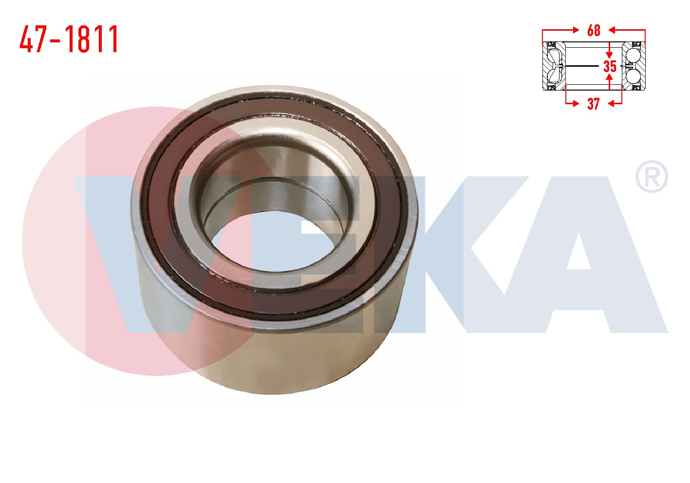 ON TEKERLEK RULMANI ABS OKUYUCULU 35X68X37 PALIO 1.2 1996-2005/ ALBEA 1.2 - 1.6 1996-2003/ ALBEA 1.2i - 1.6i 2003-2007/ ALBEA 1.2 - 1.6 2007-