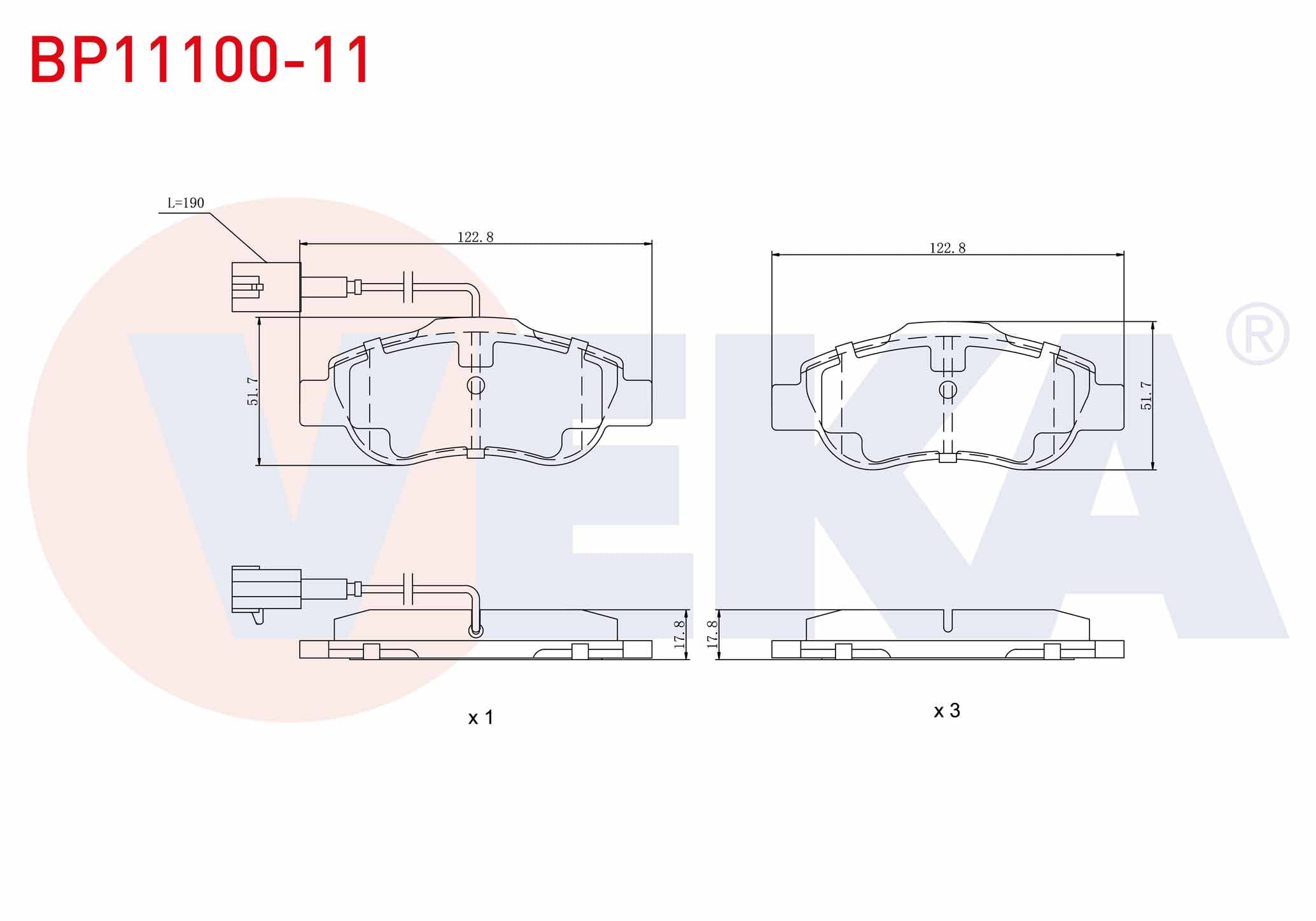 FREN BALATA ON FISLI FIORINO 1.3 07/LINEA 1.3 07/LINEA 1.4 07/DOBLO 1.3 01-10/G.PUNTO 1.3 05-12/NEMO 1.4 07/KA 1.2i 08-