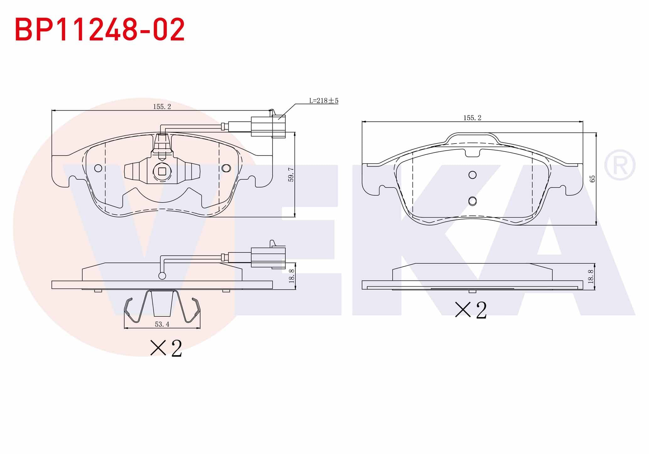 FREN BALATA ON CIFT FISLI ALFA ROMEO GIULIETTA (940) 1.4 TB 2010- / GIULIETTA (940) 1.6 JTD 2010-