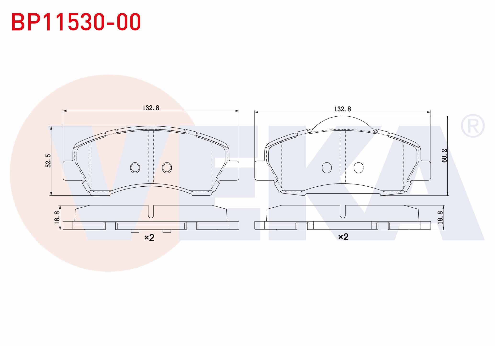 FREN BALATA ON IKAZLI PEUGEOT 301 1.2 VTI 2012- / CITROEN C-ELYSEE 1.2 VTI 2012-