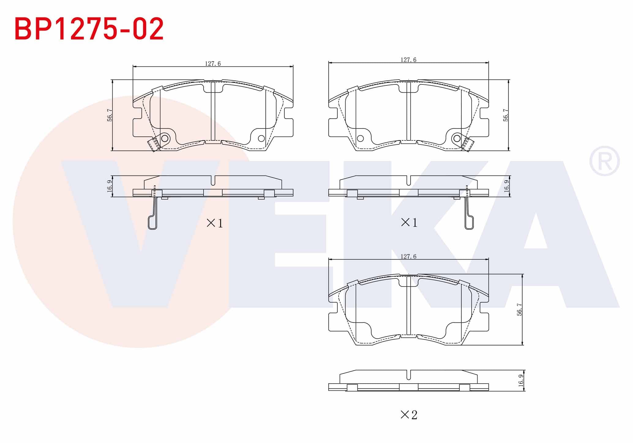 FREN BALATA ON IKAZLI MITSUBISHI L 300 (P0W,P1W) 2.5 D 1986-2006 / L 200 (K3T,K2T,K1T,K0T) 2.5 D 1986-1996