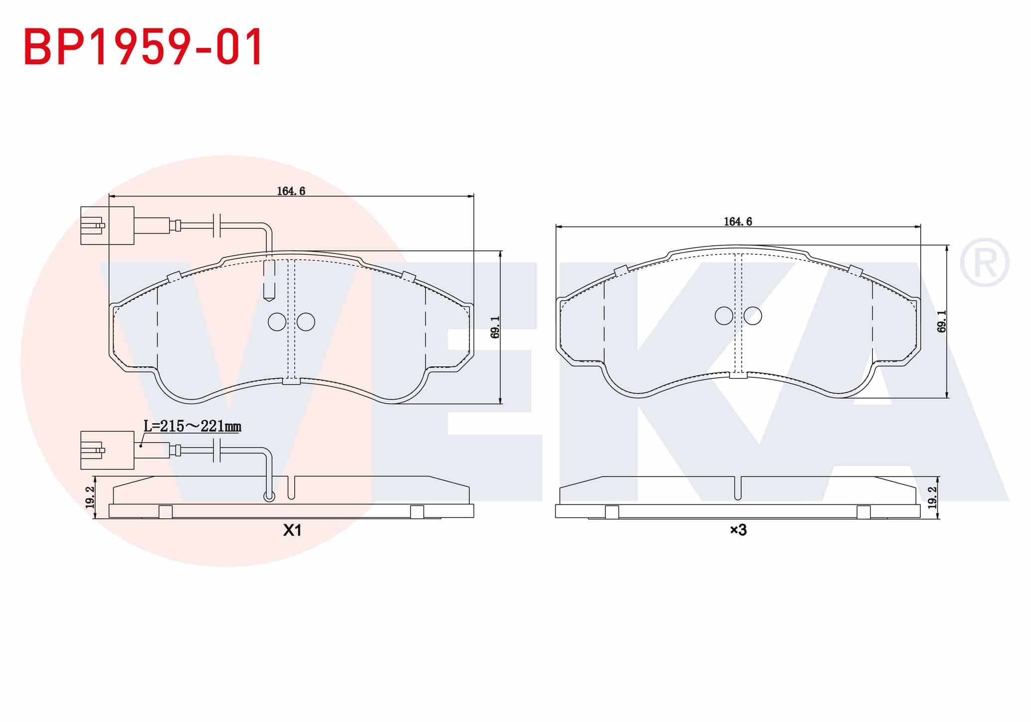 FREN BALATA ON FISLI DUCATO(244)2.3 JTD 02-06/DUCATO(244)2.8 JTD 02-06/JUMPER II 2.8 02-06/BOXER II 2.0 02-06/BOXER II 2.8 02-06