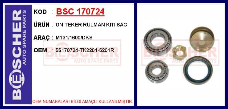 ON TEKER RULMAN KITI SAG M131/1600/DKS