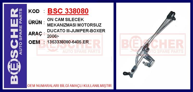 ON CAM SILECEK MEKANIZMASI MOTORSUZ DUCATO III/JUMPER