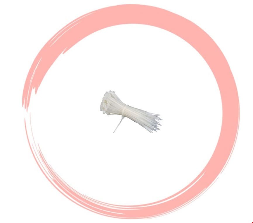 KABLO BAĞI BEYAZ 7,6mm x 380mm (100LÜ PAKET)