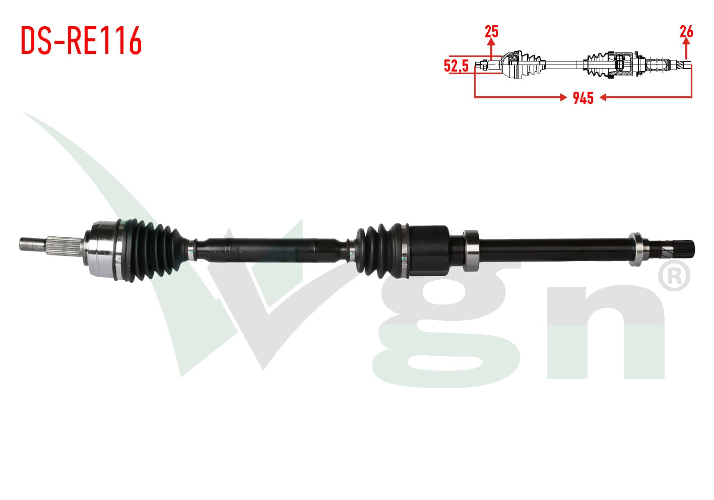 KOMPLE AKS SAG ON M-T UZUNLUK 990mm MEGANE IV B9A/M_ HB 1.5 DCI 2016>