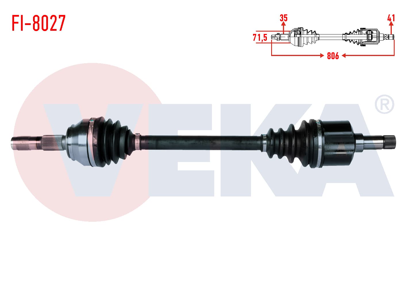 KOMPLE AKS SOL ON FIAT DUCATO (250) 2.3 MJT UZUNLUK 806mm 2006-2014