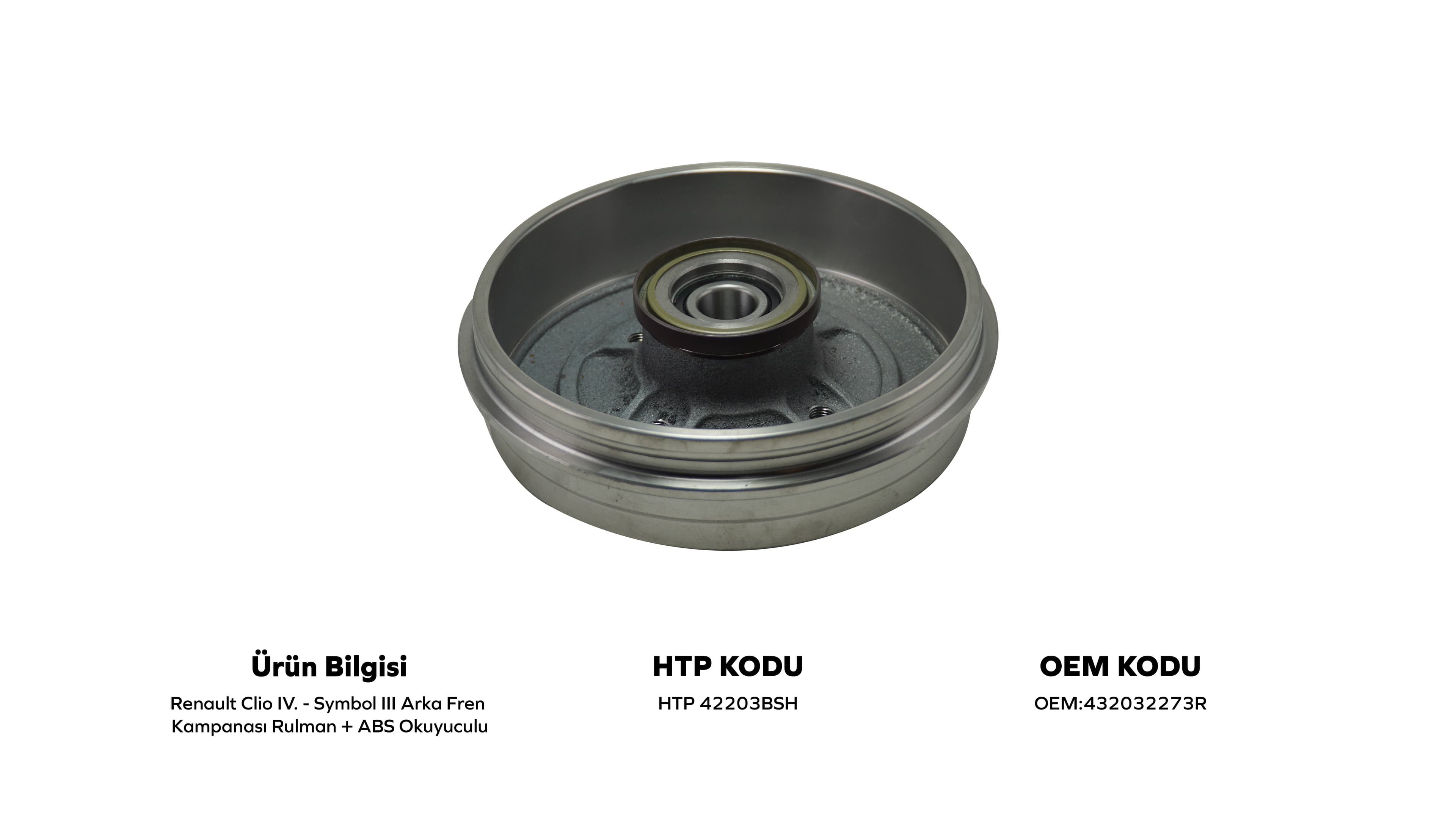 ARKA KAMPANA BILYALI+ABS OKUYUCULU 20445mm CLIO IV/SYMBOL TUM MODELLER