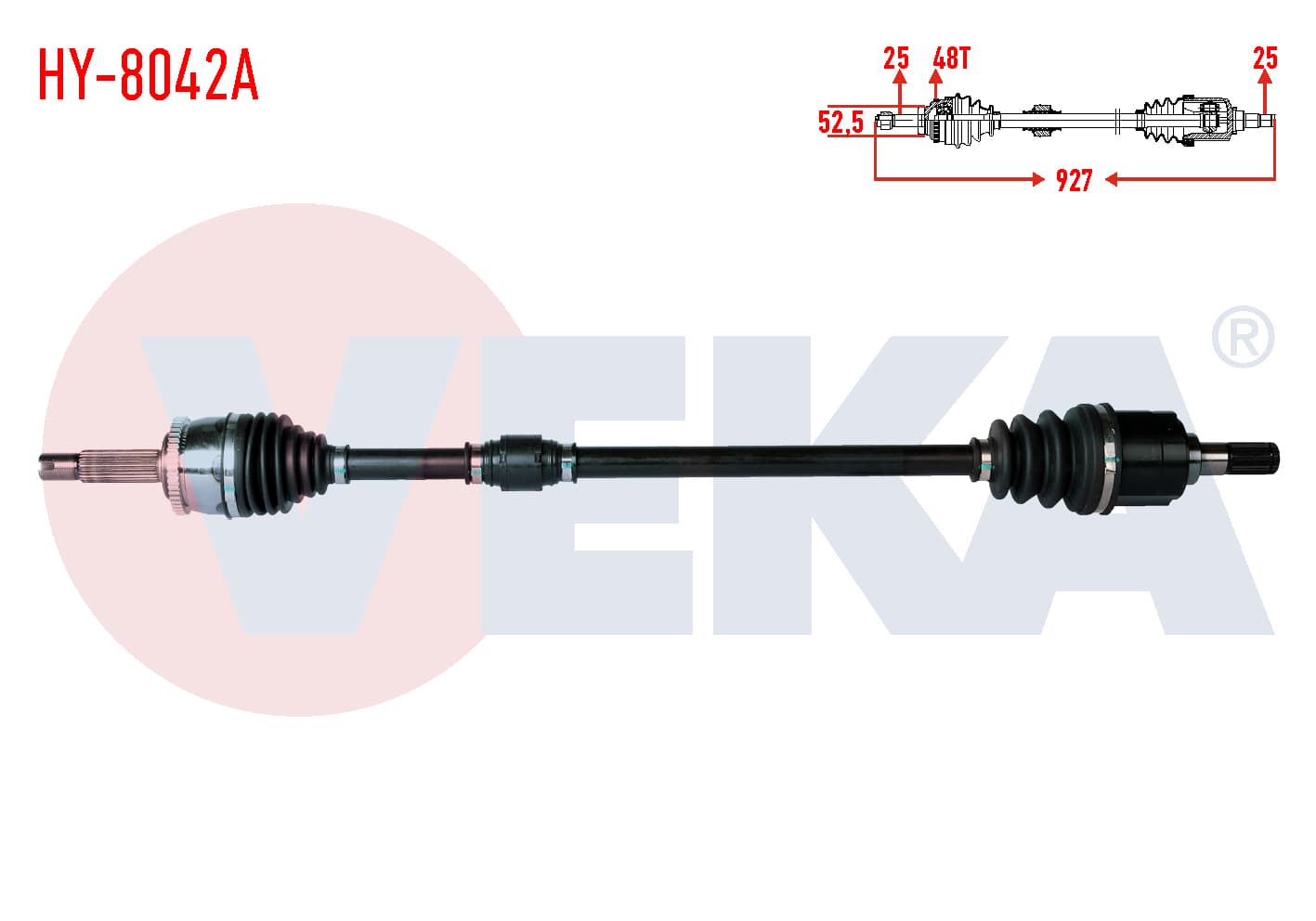 KOMPLE AKS ON SAG HYUNDAI ACCENT BLUE 1.4 CVVT M-T ABSLI 48 DIS UZUNLUK 927mm 2012-