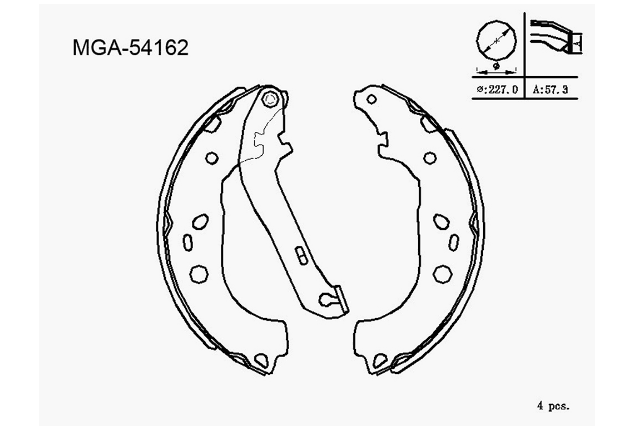 ARKA PABUCLU BALATA ( FORD : CONNECT 2002>)