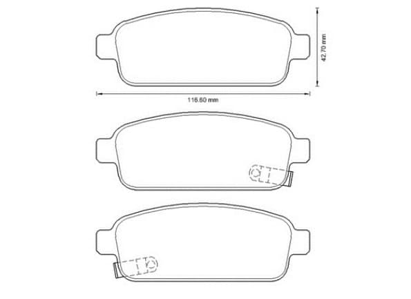 BALATA FREN ARKA-(CHEVROLET: CRUZE 09>12/OPEL ASTRA J 09>13/ MOKKA 12>13 ) (15-16 JANT)