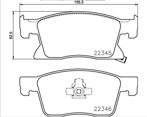BALATA FREN ON 16 JANT - ( OPEL : ASTRA K 1.0 1.4 1.6 1.6 CDTI )