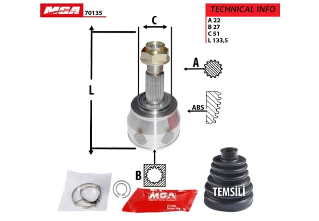AKS KAFASI 500 FIORINO GRANDE PUNTO 1.3JTD 05-