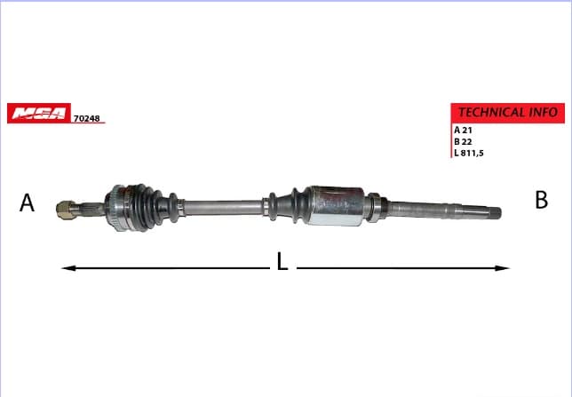 AKS SAG ABSLI 48D 106GTI CITROEN SAXO VTS 1.699
