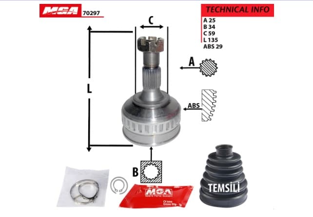 AKS KAFASI ( PEUGEOT : PARTNER CITROEN : BERLINGO 1.9 XUD9 DW8 ) 34×59×90