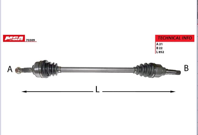 AKS SAG CITROEN C3 1.4HDI 8V 70HP MA SANZ