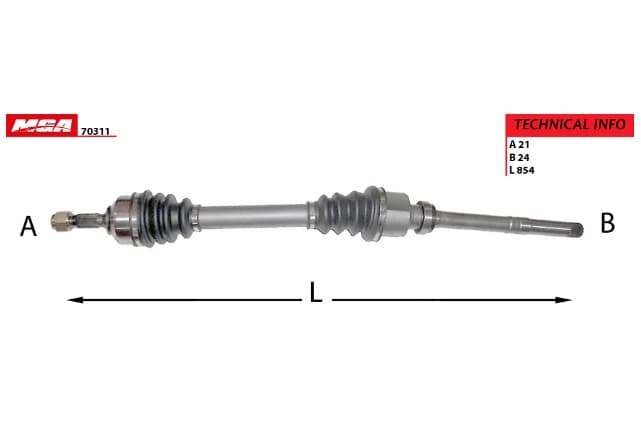 AKS SAG CITROEN C3 1.4HDI 1.6HDI 16V BE SANZ.
