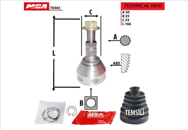 AKS KAFASI DIS VECTRA C 1.6 16V Z16XE 02 25×53X90 ABSSIZ