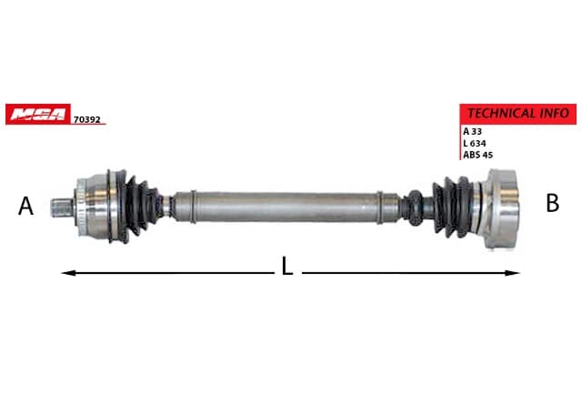 AKS KOMPLE SAG-VWPASSAT/AUDIA4 1,8 1,8T