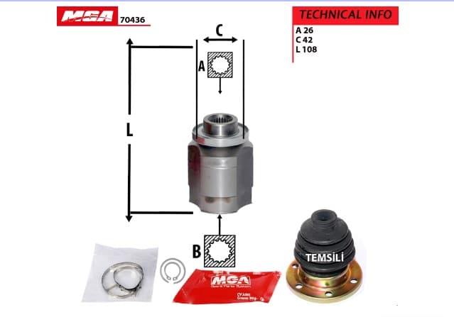 AKS KAFA IC SAG-HYUNDAIACCENT 03/061.5 CRDI DIZEL ADMIRE 26x23x42