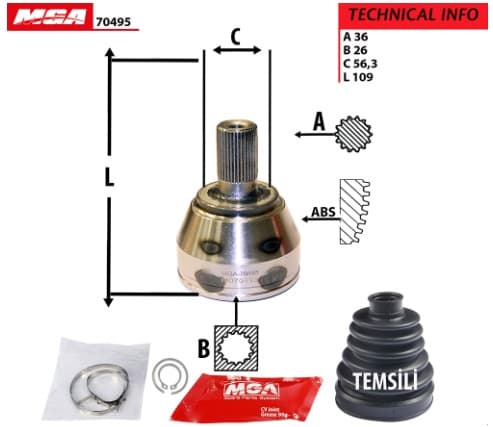AKS KAFASI KIT SOL FORD FOCUS CMAX 1.6 TDCI 04-