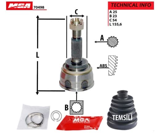 AKS KAFA DIS-MITSUBISHI CARISMA 96/06 1.8 25x23x54 ESKI NO21-01200205 -713022