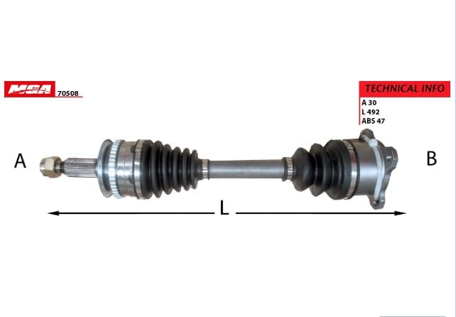 AKS KOMPLE SAG ABSLI-MITSUBISHIL200 06/19 2.5-2.4 DID 4WD 5MT-4AT/ L200 2.2 DID 6AT/MT 19/ / FULLBACK 16/ KISA