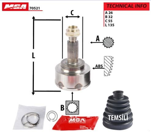 AKS KAFA DIS-HONDAACCORD 03/102.2CDTI DIZEL