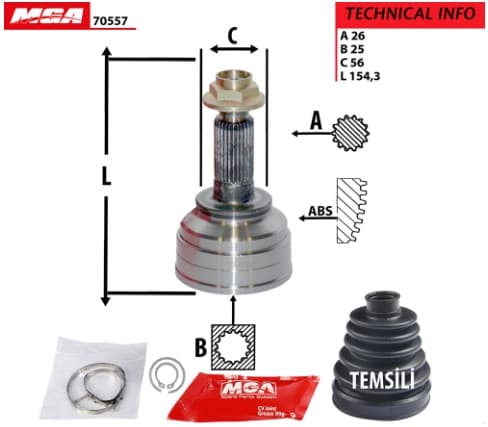 AKS KAFA DIS-MAZDA626 92/972.0 FS 28x23x56