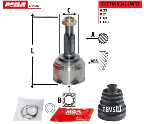 AKS KAFA DIS-NISSANMICRA-K12 03/101.0-1.2-1.4 BENZINLI 23x21x49