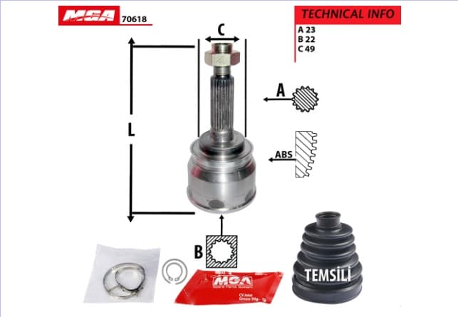 AKS KAFA DIS-SUZUKISWIFT 90/02 1.6 SEDAN-1.3 GTI 23x22x49