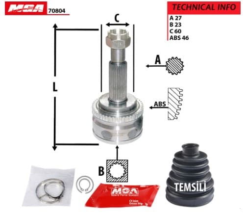 AKS KAFA DIS-ABSLI-HYUNDAII30 08/112.0 /KIACEED 06/112.0 27x23x60-ABS-46