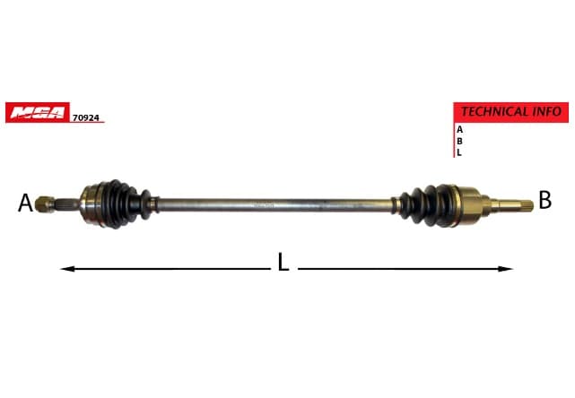 AKS SAG CITROEN C ELYSEE 1.2 1.6/ 301 1.2 1.621x22x882mm