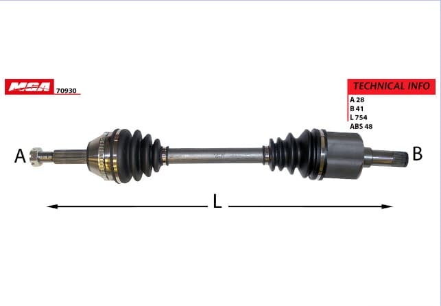 AKS KOMPLE SOL O.CEKER KALIN MIL FORD TRANSIT V347 2.2TDCI 115-140PS 08-