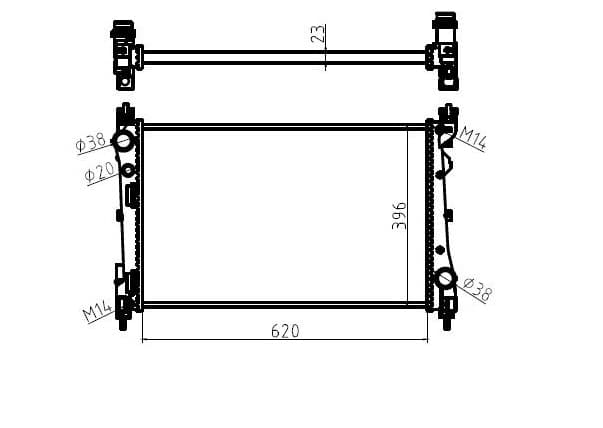 SU RADYATORU MEKANIK (FIAT: DOBLO 1.3 MJT 2010>) 620×396×23