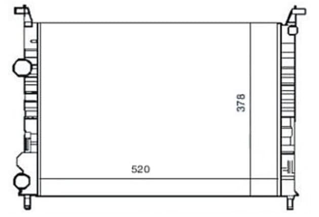 SU RADYATORU ( FIAT : ALBEA 1.6 16V 1.4 FIRE / PALIO 1.2 16V AC STRADA ) 520×378×23