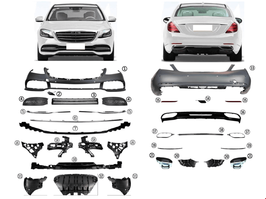 BODY KİT STANDART TİP (ÖN-ARKA DOLU) W222 2018-