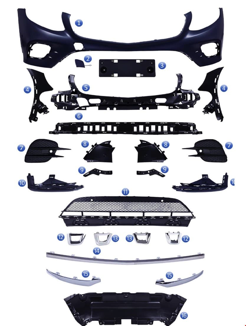 ÖN TAMPON AMG SET GLC W253 2016-