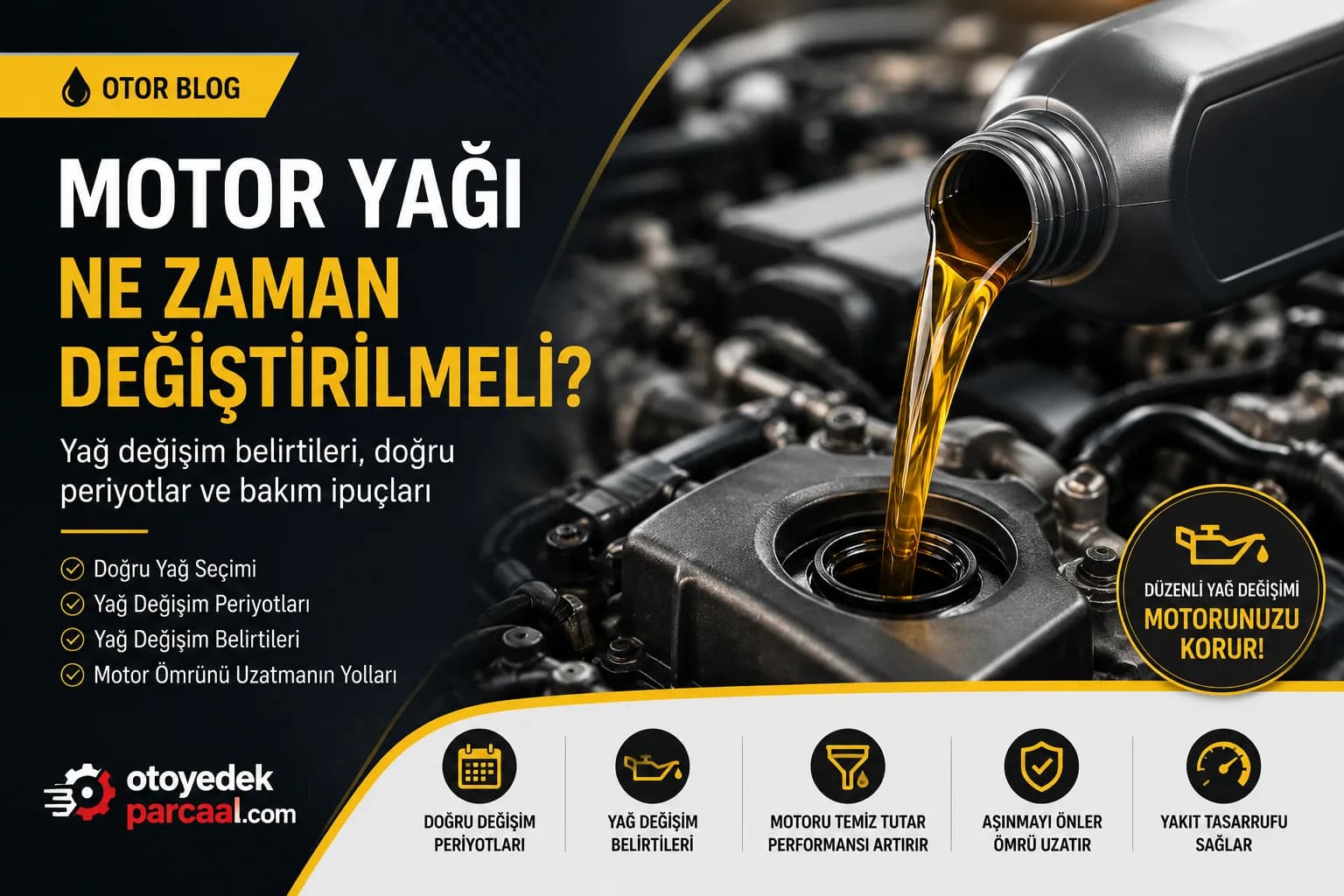 Motor Yağı Ne Zaman Değiştirilmeli? Yağ Değişimi Belirtileri ve Doğru Periyotlar